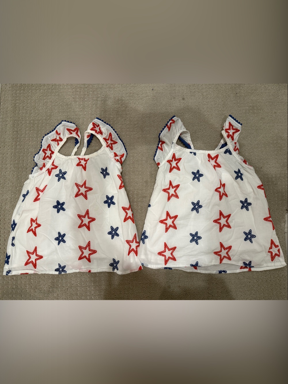 Cat & Jack White Tank Top with Red & Blue Stars – Kids Accessories